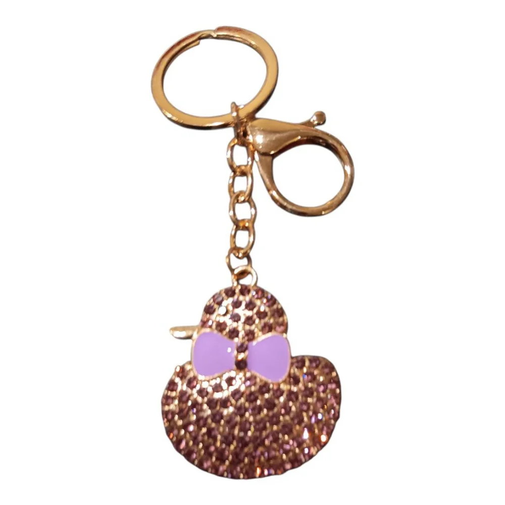 Duck your Favorite Valentine! Cute Purple Ducky Keychain Purse Backpack Charm!